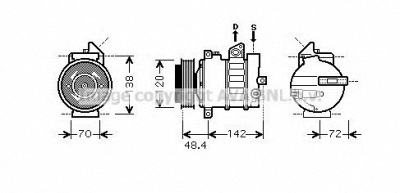 AVA QUALITY COOLING msk437 -  Компрессор, кондиционер